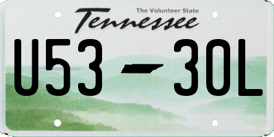 TN license plate U5330L