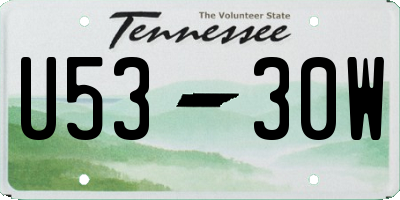 TN license plate U5330W
