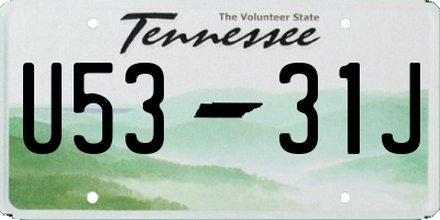 TN license plate U5331J