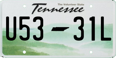 TN license plate U5331L