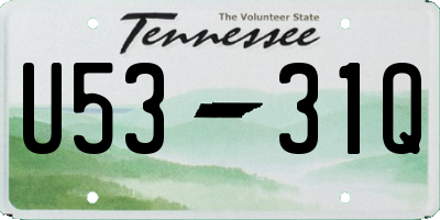 TN license plate U5331Q