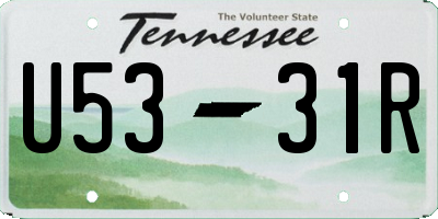 TN license plate U5331R
