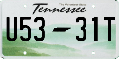 TN license plate U5331T