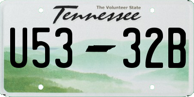 TN license plate U5332B