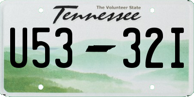 TN license plate U5332I