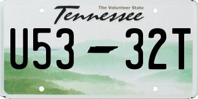 TN license plate U5332T