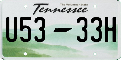 TN license plate U5333H