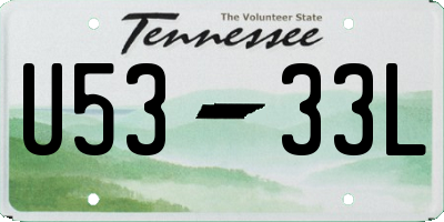 TN license plate U5333L