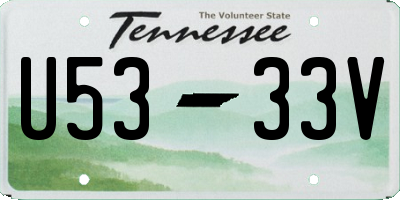 TN license plate U5333V