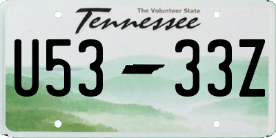 TN license plate U5333Z