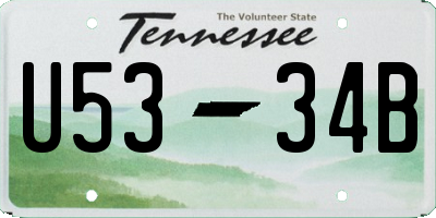 TN license plate U5334B