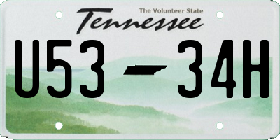 TN license plate U5334H