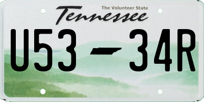 TN license plate U5334R