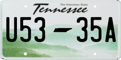 TN license plate U5335A