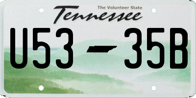 TN license plate U5335B