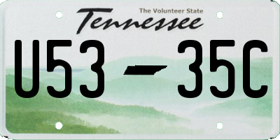 TN license plate U5335C