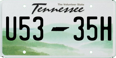 TN license plate U5335H