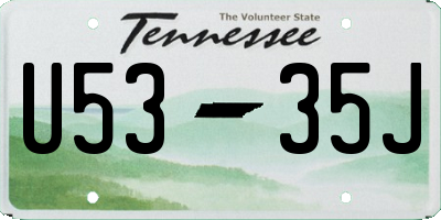 TN license plate U5335J