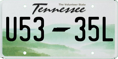 TN license plate U5335L