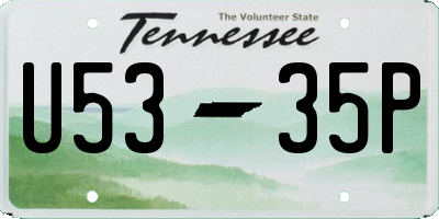 TN license plate U5335P