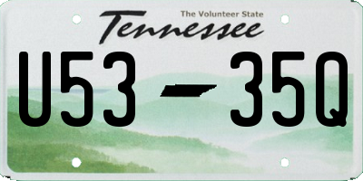 TN license plate U5335Q