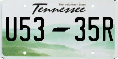 TN license plate U5335R