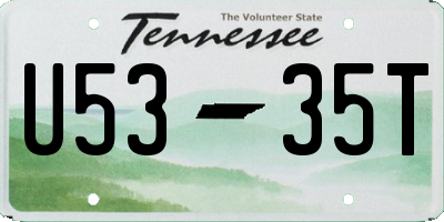 TN license plate U5335T