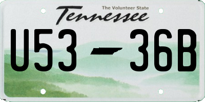 TN license plate U5336B