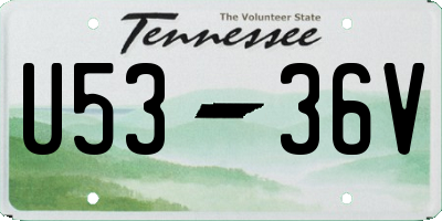 TN license plate U5336V