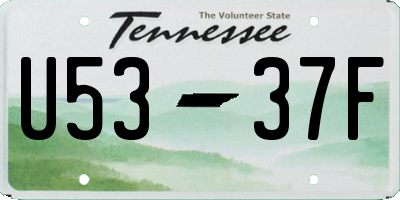 TN license plate U5337F