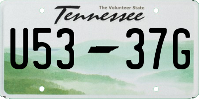 TN license plate U5337G