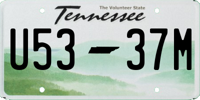 TN license plate U5337M
