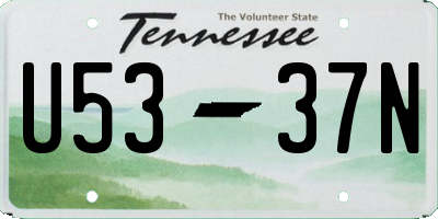 TN license plate U5337N