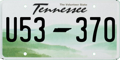 TN license plate U5337O