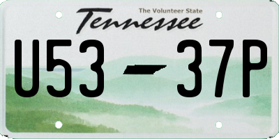 TN license plate U5337P