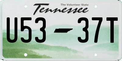 TN license plate U5337T