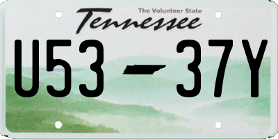 TN license plate U5337Y