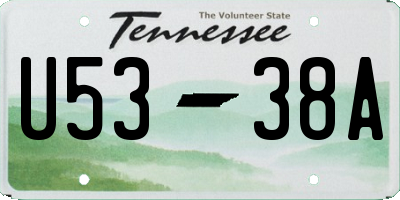 TN license plate U5338A