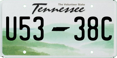 TN license plate U5338C