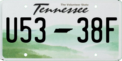TN license plate U5338F