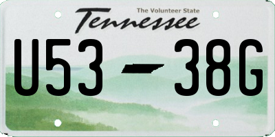 TN license plate U5338G