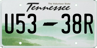TN license plate U5338R