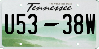 TN license plate U5338W
