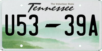 TN license plate U5339A