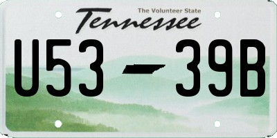 TN license plate U5339B