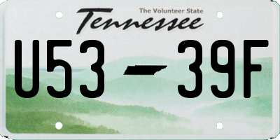 TN license plate U5339F