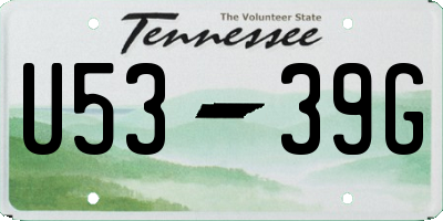 TN license plate U5339G