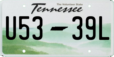 TN license plate U5339L