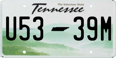 TN license plate U5339M