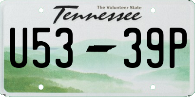 TN license plate U5339P